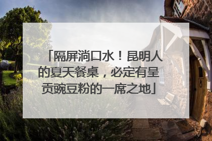 隔屏淌口水！昆明人的夏天餐桌，必定有呈贡豌豆粉的一席之地