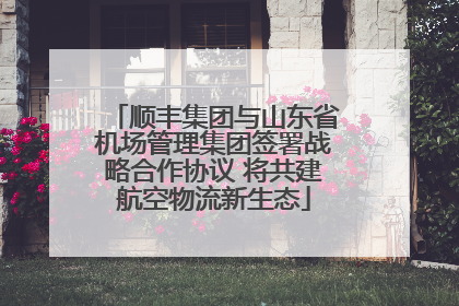 顺丰集团与山东省机场管理集团签署战略合作协议 将共建航空物流新生态