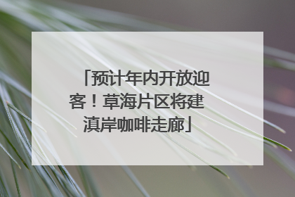 预计年内开放迎客！草海片区将建滇岸咖啡走廊