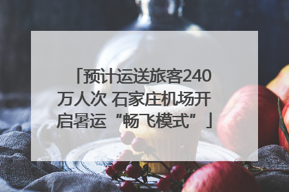 预计运送旅客240万人次 石家庄机场开启暑运“畅飞模式”