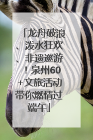 龙舟破浪、泼水狂欢、非遗巡游！泉州60+文旅活动带你燃情过端午