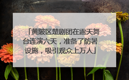 黄陂区楚剧团在露天舞台连演六天，准备了防暑设施，吸引观众上万人
