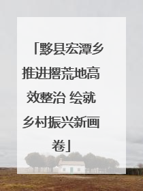 黟县宏潭乡推进撂荒地高效整治 绘就乡村振兴新画卷
