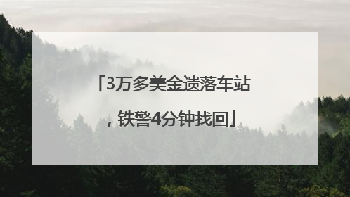 3万多美金遗落车站，铁警4分钟找回