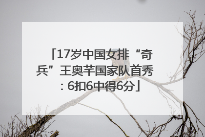 17岁中国女排“奇兵”王奥芊国家队首秀：6扣6中得6分