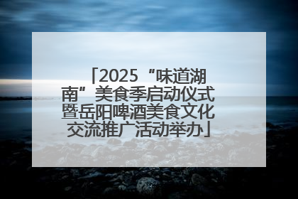 2025“味道湖南”美食季启动仪式暨岳阳啤酒美食文化交流推广活动举办