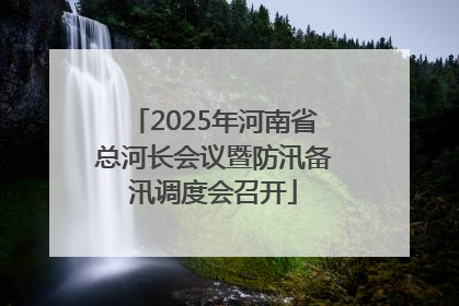 2025年河南省总河长会议暨防汛备汛调度会召开