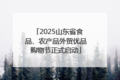 2025山东省食品、农产品外贸优品购物节正式启动
