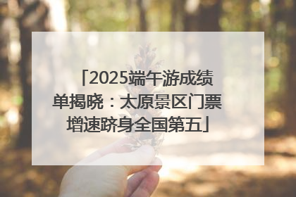 2025端午游成绩单揭晓：太原景区门票增速跻身全国第五