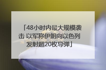 48小时内最大规模袭击 以军称伊朗向以色列发射超20枚导弹