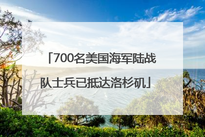 700名美国海军陆战队士兵已抵达洛杉矶