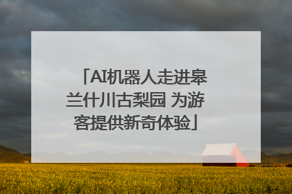 AI机器人走进皋兰什川古梨园 为游客提供新奇体验