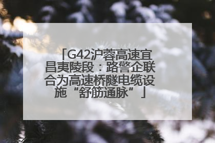 G42沪蓉高速宜昌夷陵段：路警企联合为高速桥隧电缆设施“舒筋通脉”